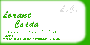 lorant csida business card